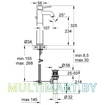Смеситель Grohe BauClassic (32868000) картинка 2